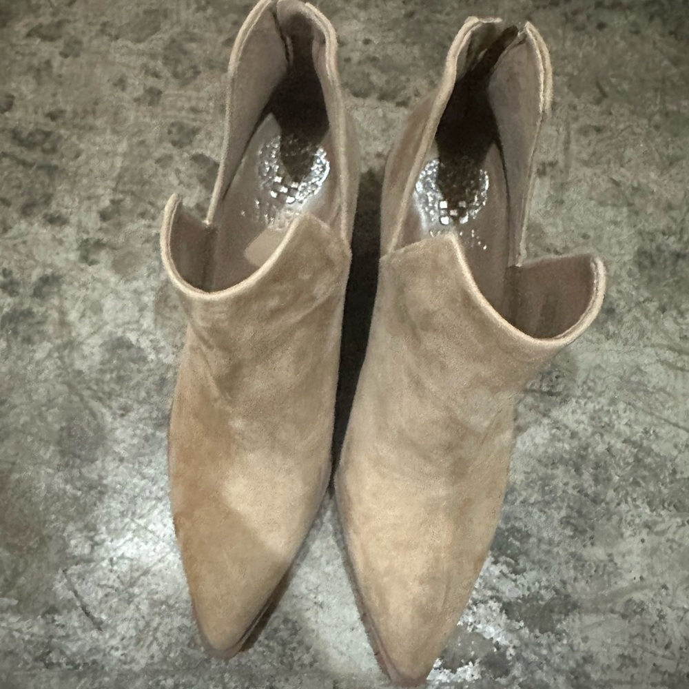 Vince Camuto Tan Ankle Booties Suede